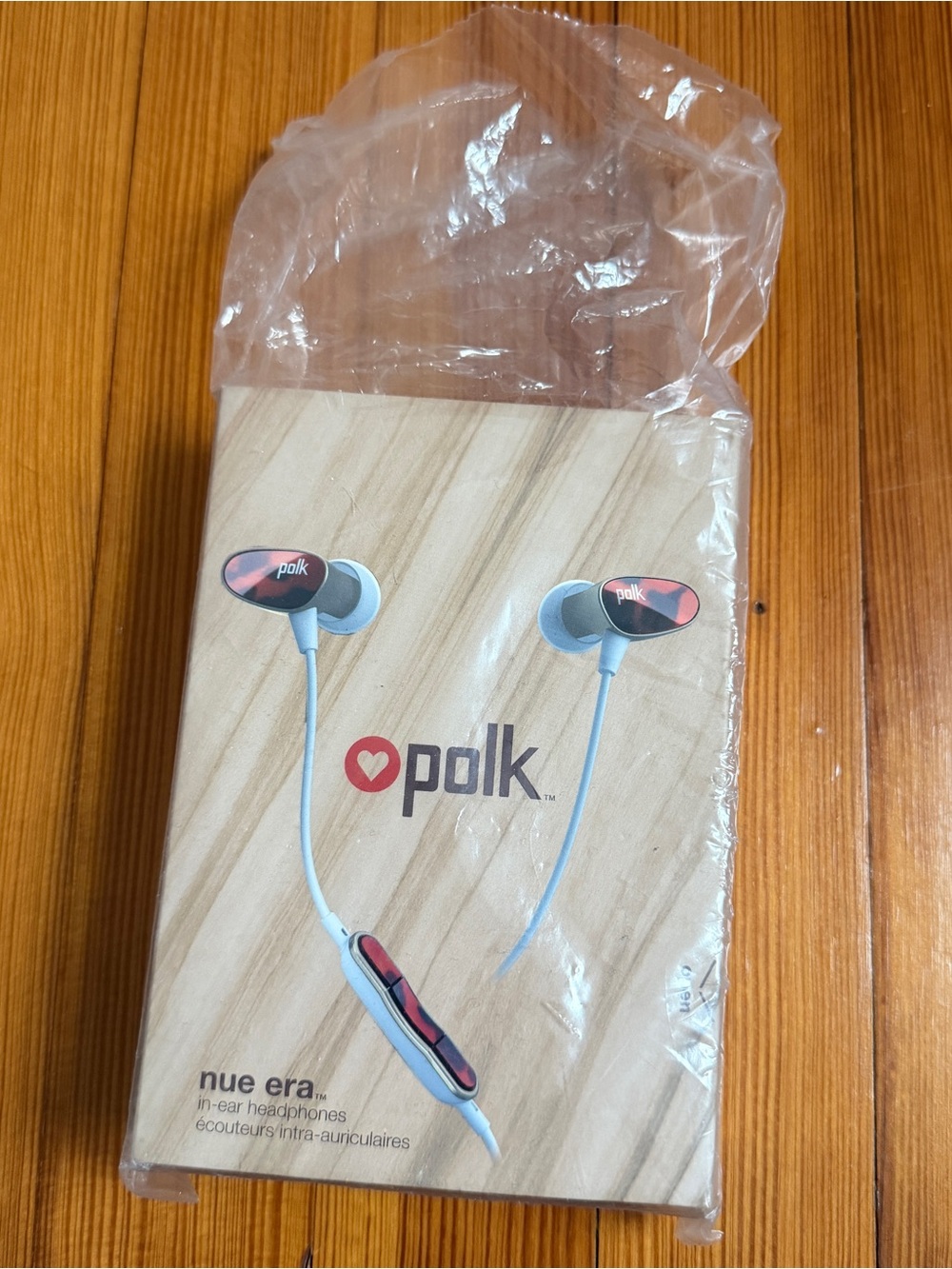 NIB Polk Audio Nue Era TORTOISE In-ear Headphones LINE-in Mic WIRED IT GIRL Y2K